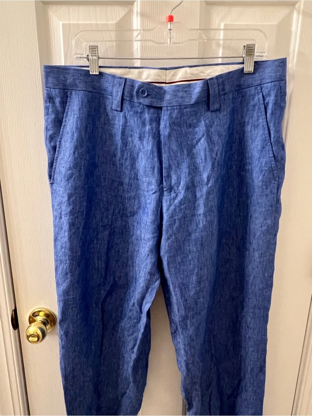 INSERCH Mens Blue 100% Linen Pants Size 36